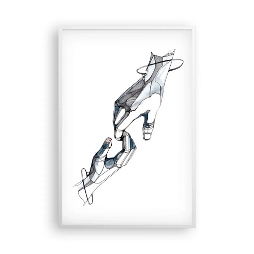 Plakat w białej ramie - Dobry gest - 61x91 cm