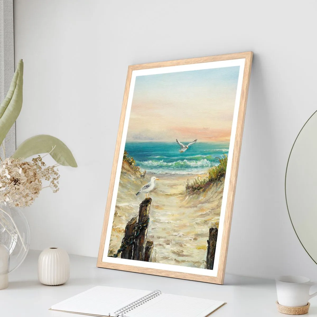 Plakat w ramie jasny dąb - Bezwietrzne zacisze - 30x40 cm