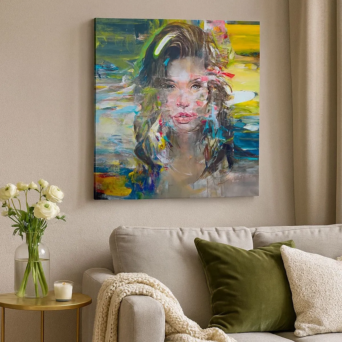 Obraz na płótnie - Za powietrza zasłoną - 30x30 cm