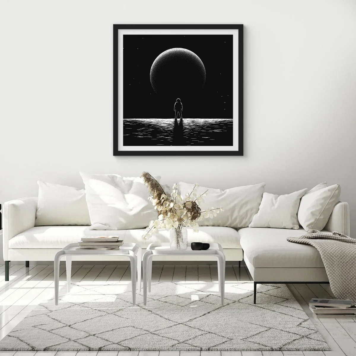 Plakat w czarnej ramie - Twarzą w twarz - 30x30 cm