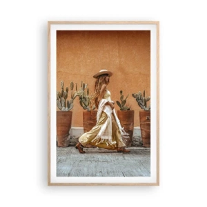 Plakat w ramie jasny dąb - W stylu hippie - 61x91 cm