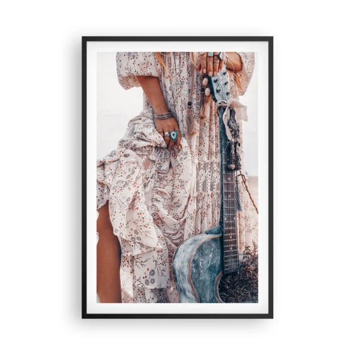 Plakat w czarnej ramie - Dzieci kwiaty w drodze - 61x91 cm