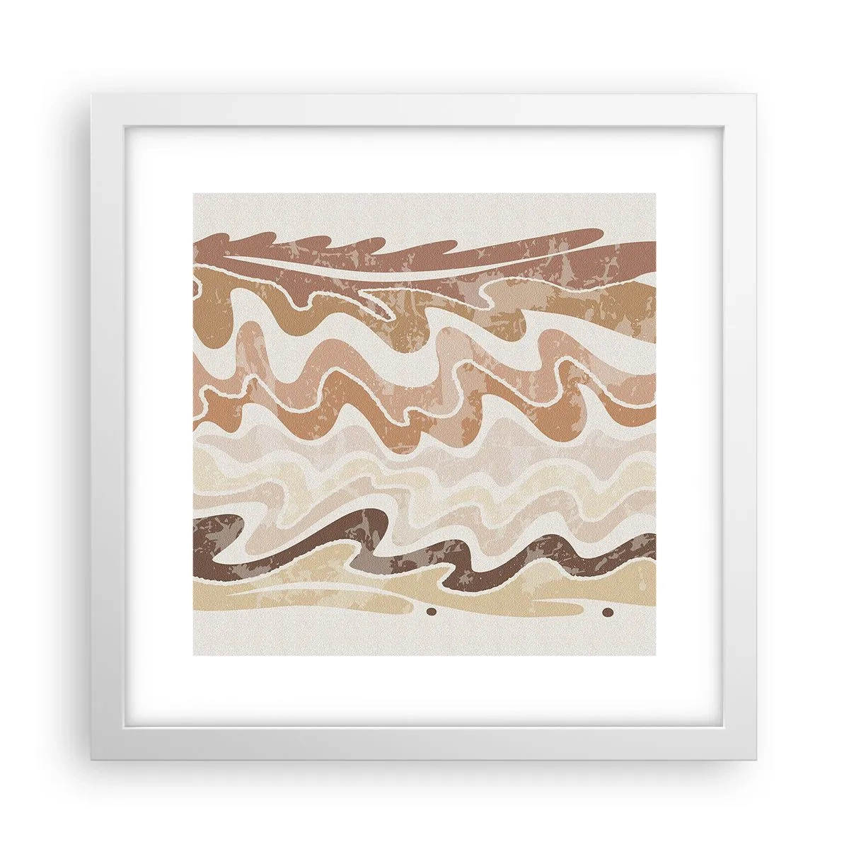 Plakat w białej ramie - Dobra energia – dobre emocje - 30x30 cm