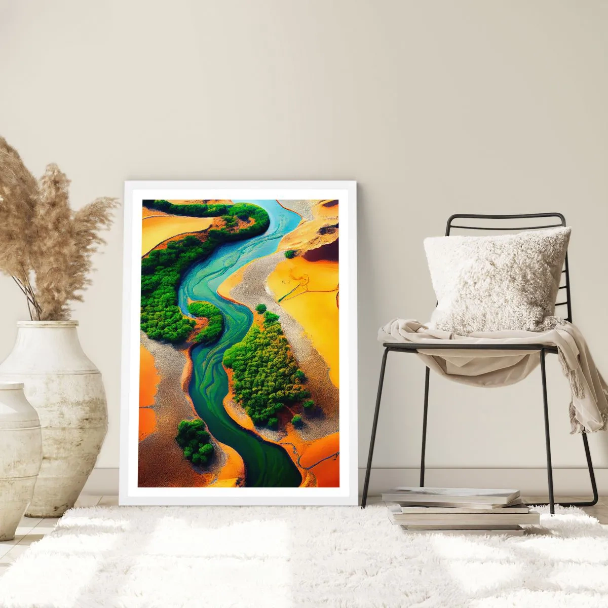 Plakat w białej ramie - Życiodajna rzeka - 61x91 cm