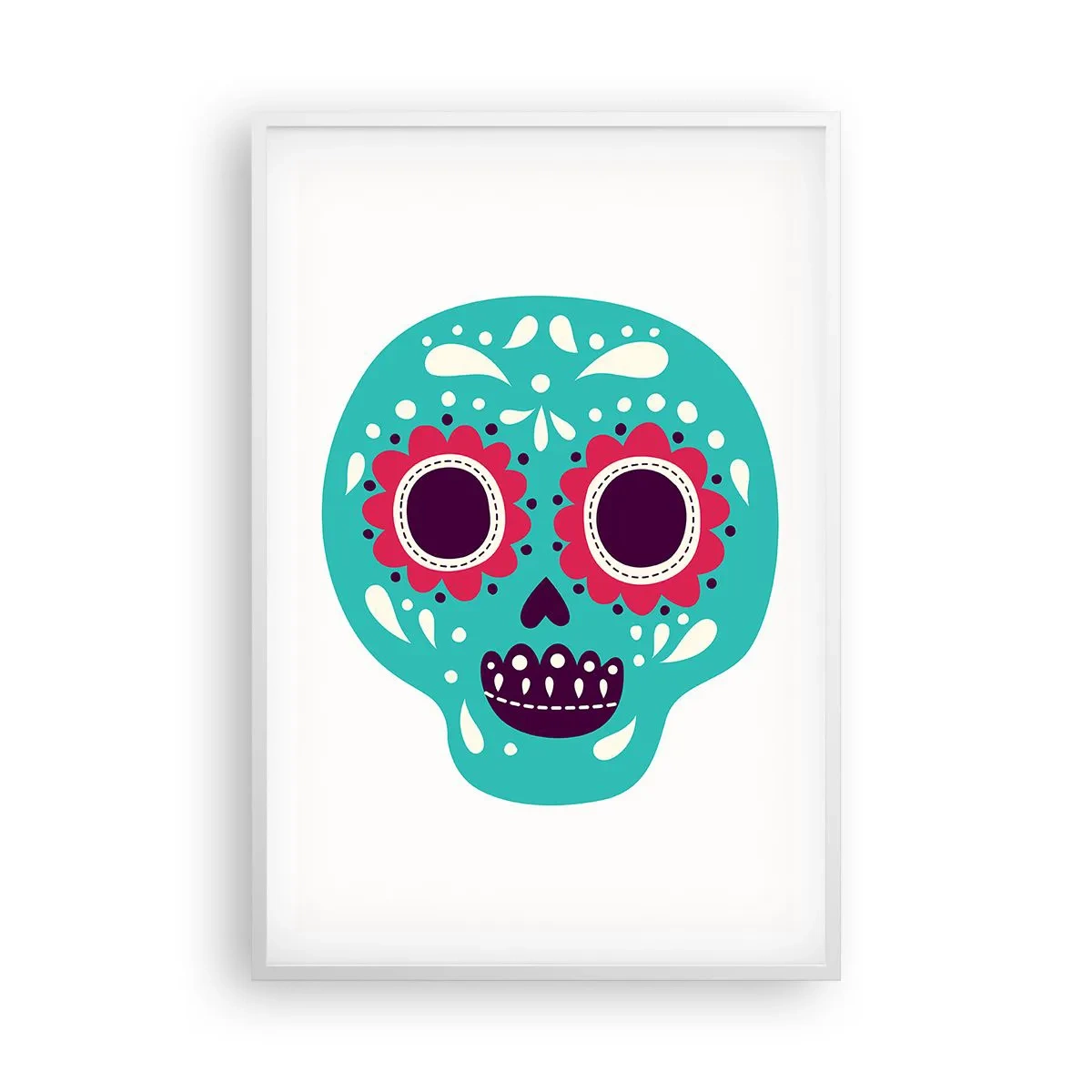 Plakat w białej ramie - Życie – zabawa aż do śmierci - 61x91 cm