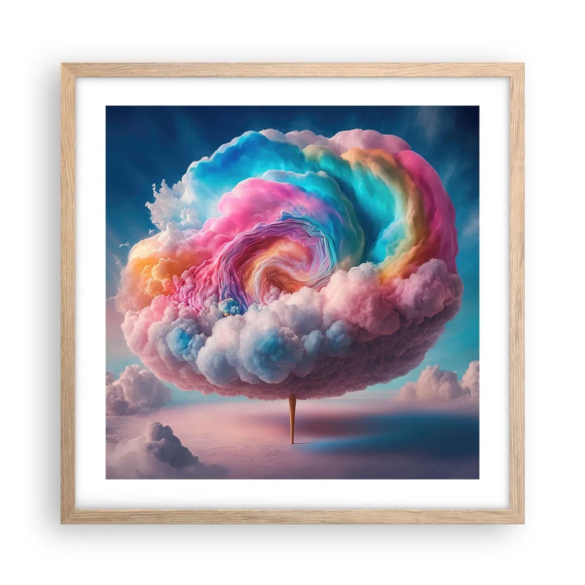 Plakat w ramie jasny dąb - Sen o wesołym miasteczku - 50x50 cm