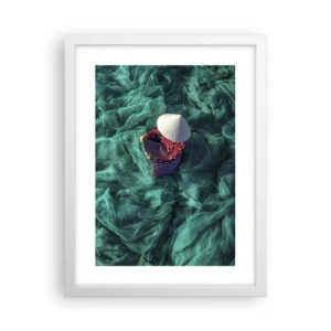 Plakat w białej ramie - W morzu sieci - 30x40 cm