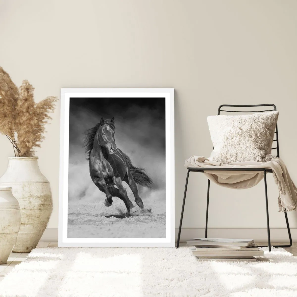 Plakat w białej ramie - Godny samego emira - 50x70 cm