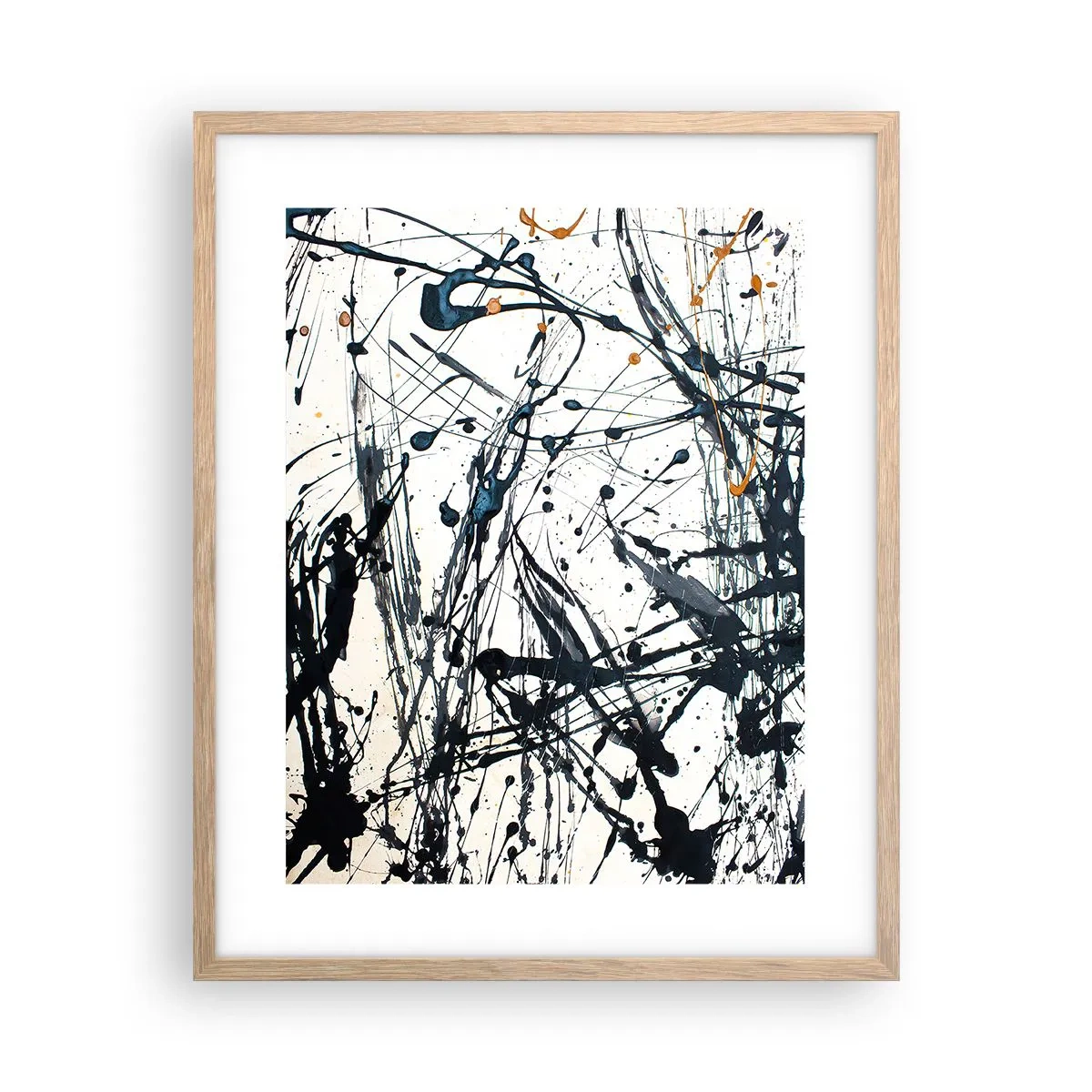 Plakat w ramie jasny dąb - Abstrakcja ekspresjonistyczna - 40x50 cm