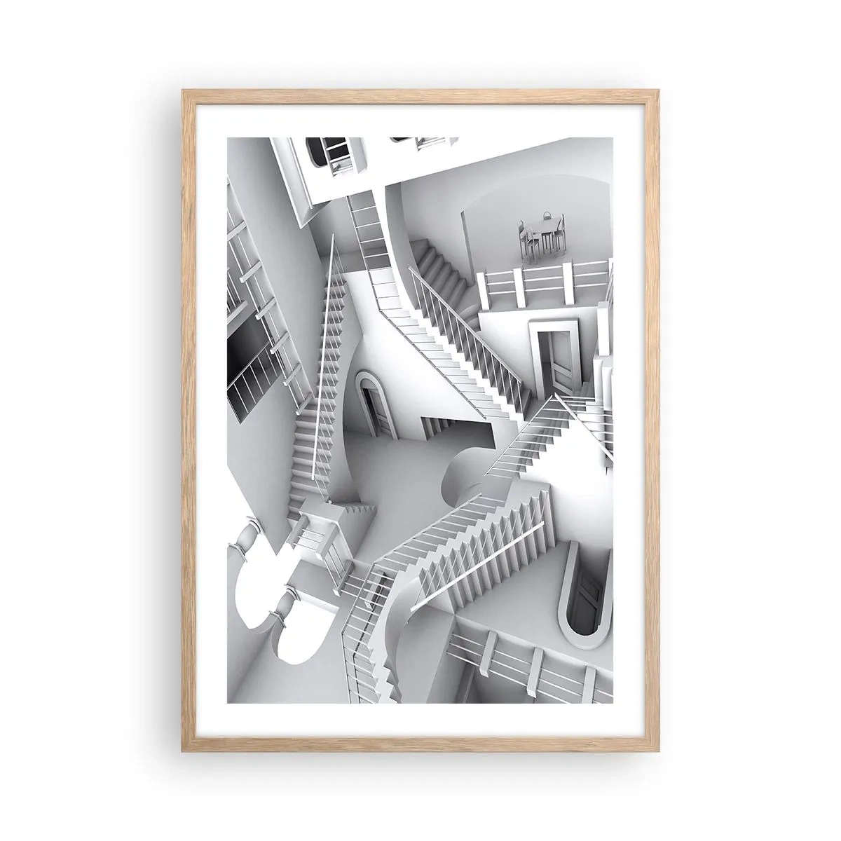 Plakat w ramie jasny dąb - Paradoksy przestrzeni - 50x70 cm