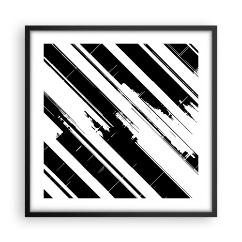 Plakat w czarnej ramie - Kompozycja intensywna i dynamiczna - 50x50 cm