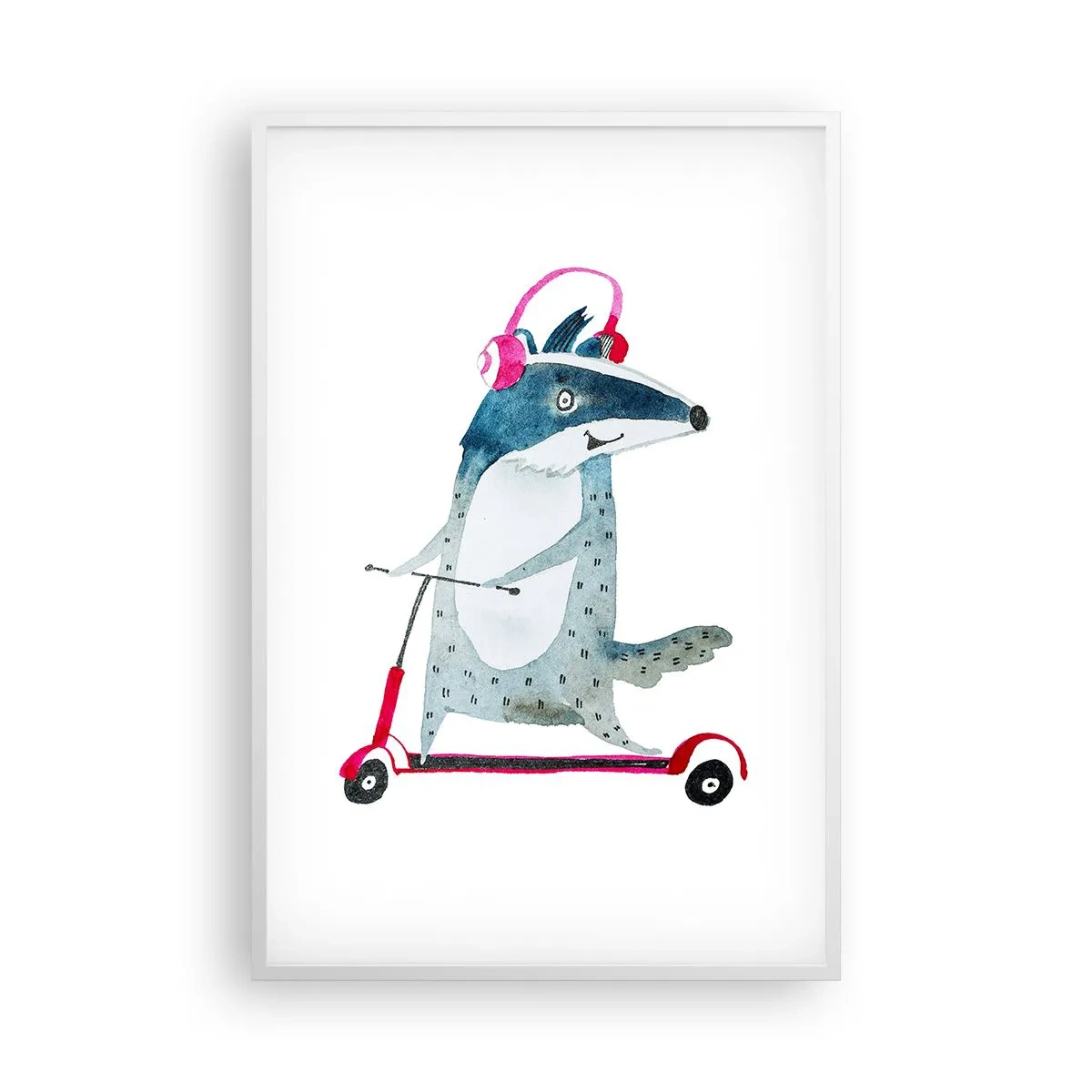 Plakat w białej ramie - Borsucze radości - 61x91 cm