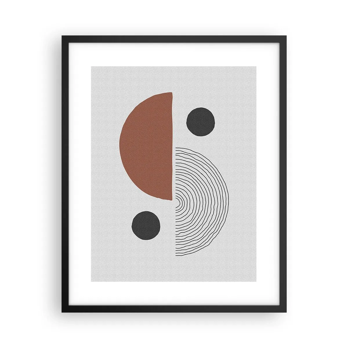 Plakat w czarnej ramie - Doskonałość koła - 40x50 cm