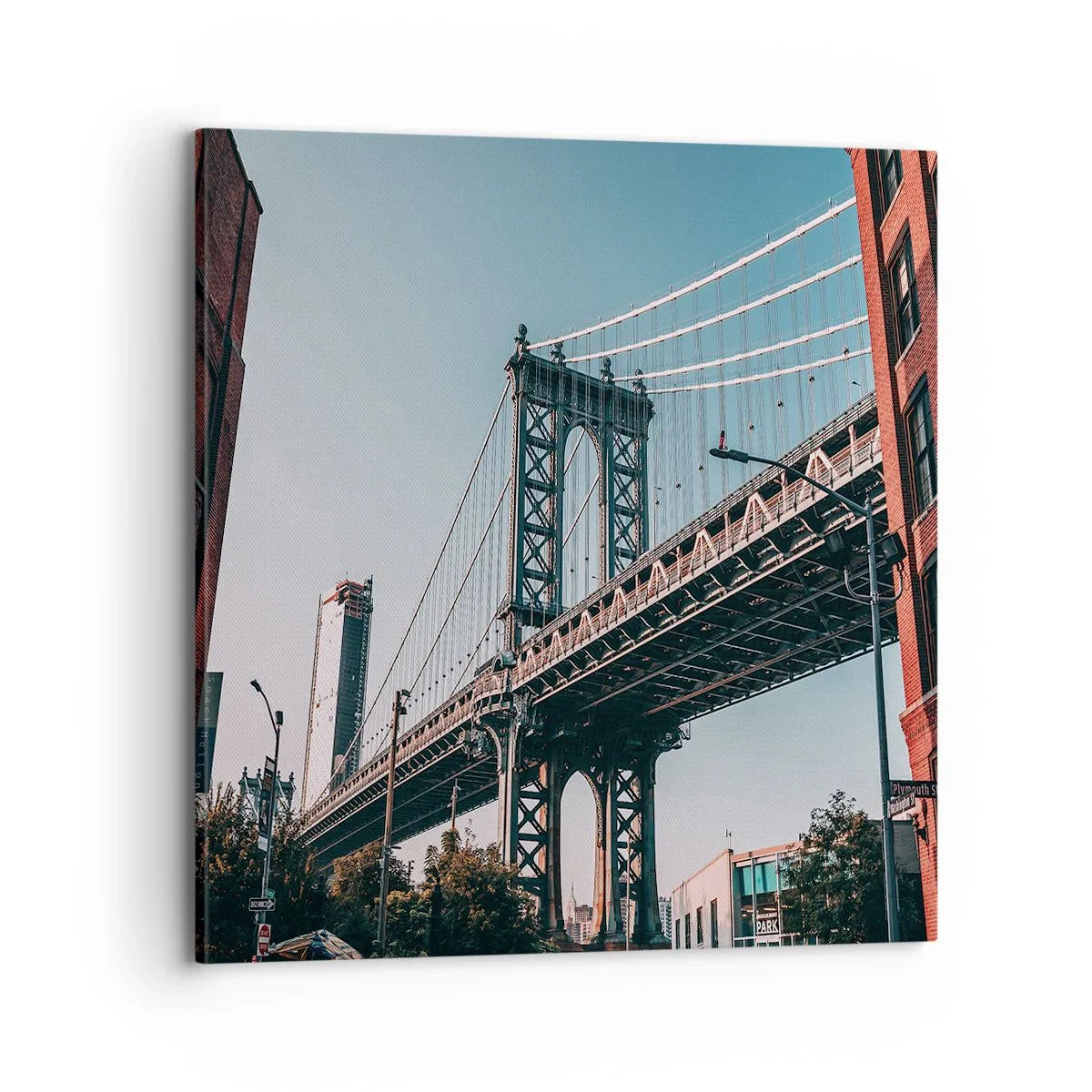 Obraz na płótnie - Nad falami miasta - 70x70 cm