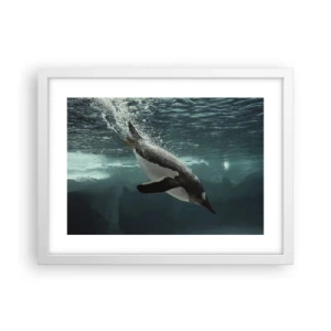 Plakat w białej ramie - Witaj w moim świecie - 40x30 cm