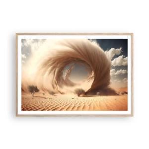 Plakat w ramie jasny dąb - Otwarty portal - 100x70 cm