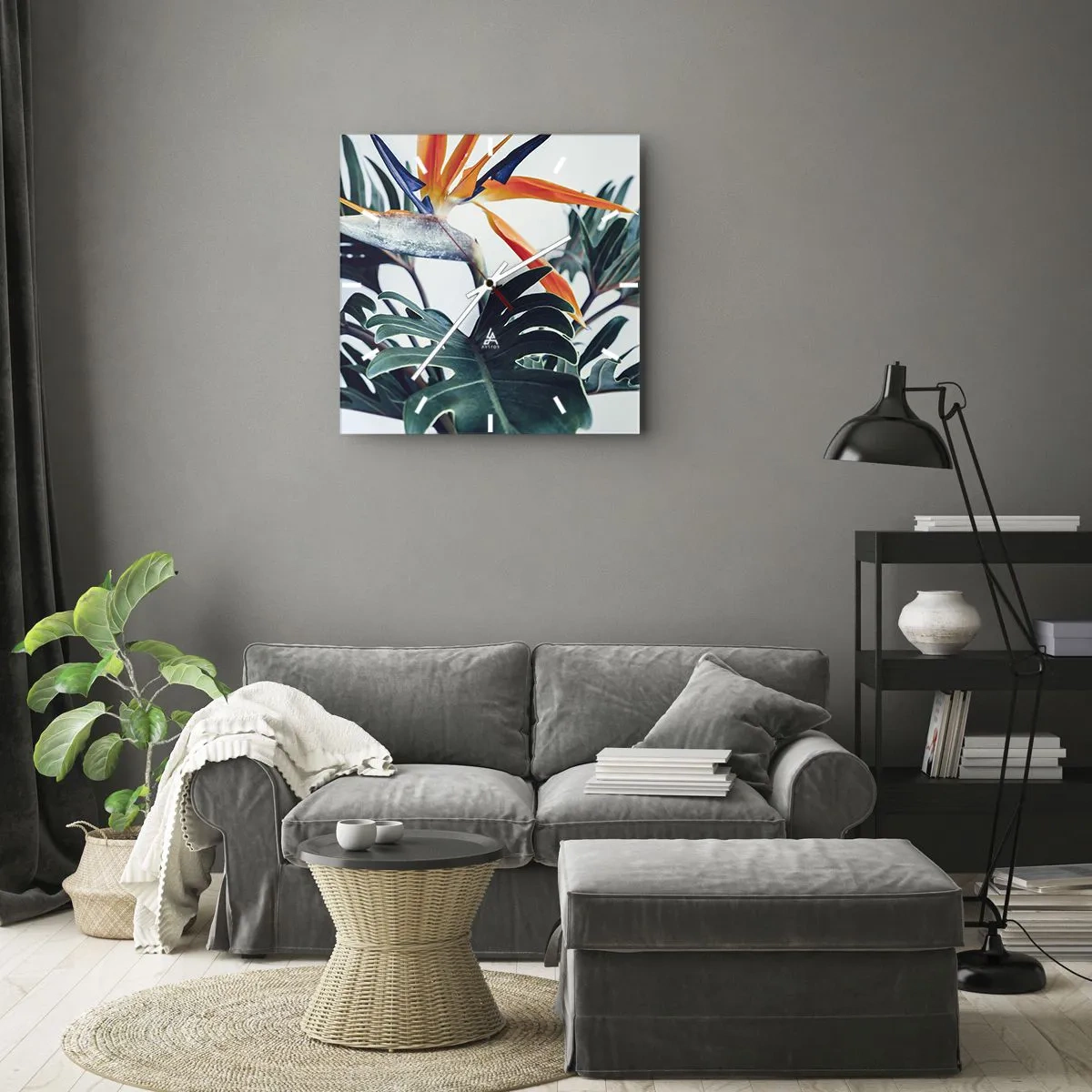 Zegar ścienny - Ptakokrzak - 40x40 cm