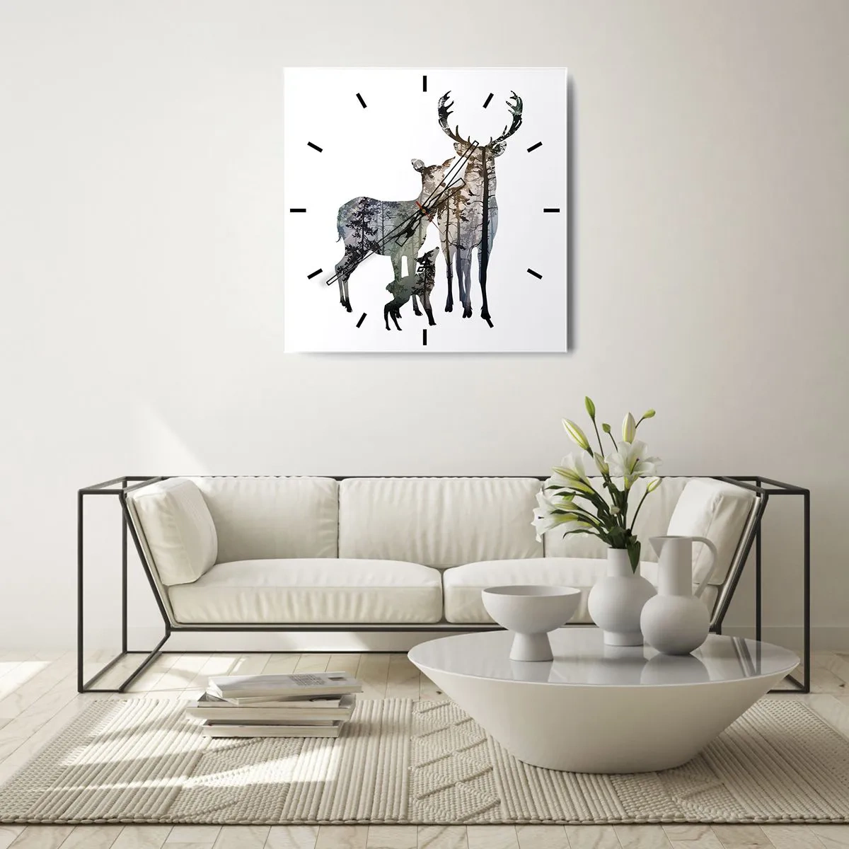 Zegar ścienny - Rodzinna fotografia - 40x40 cm