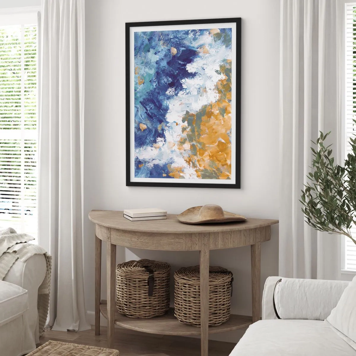 Plakat w czarnej ramie - Taniec żywiołów - 70x100 cm