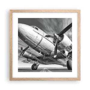 Plakat w ramie jasny dąb - Zawsze gotowy do lotu - 40x40 cm