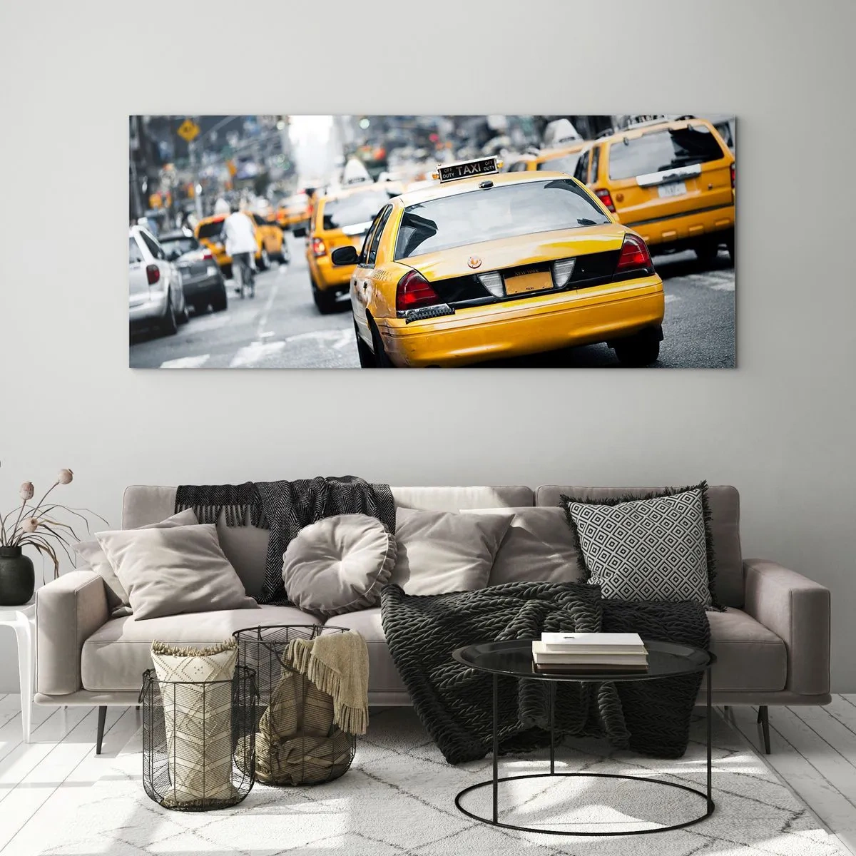 Obraz na szkle - Tylko w tym mieście - 90x30 cm