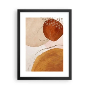 Plakat w czarnej ramie - Krągłość i ruch - 30x40 cm