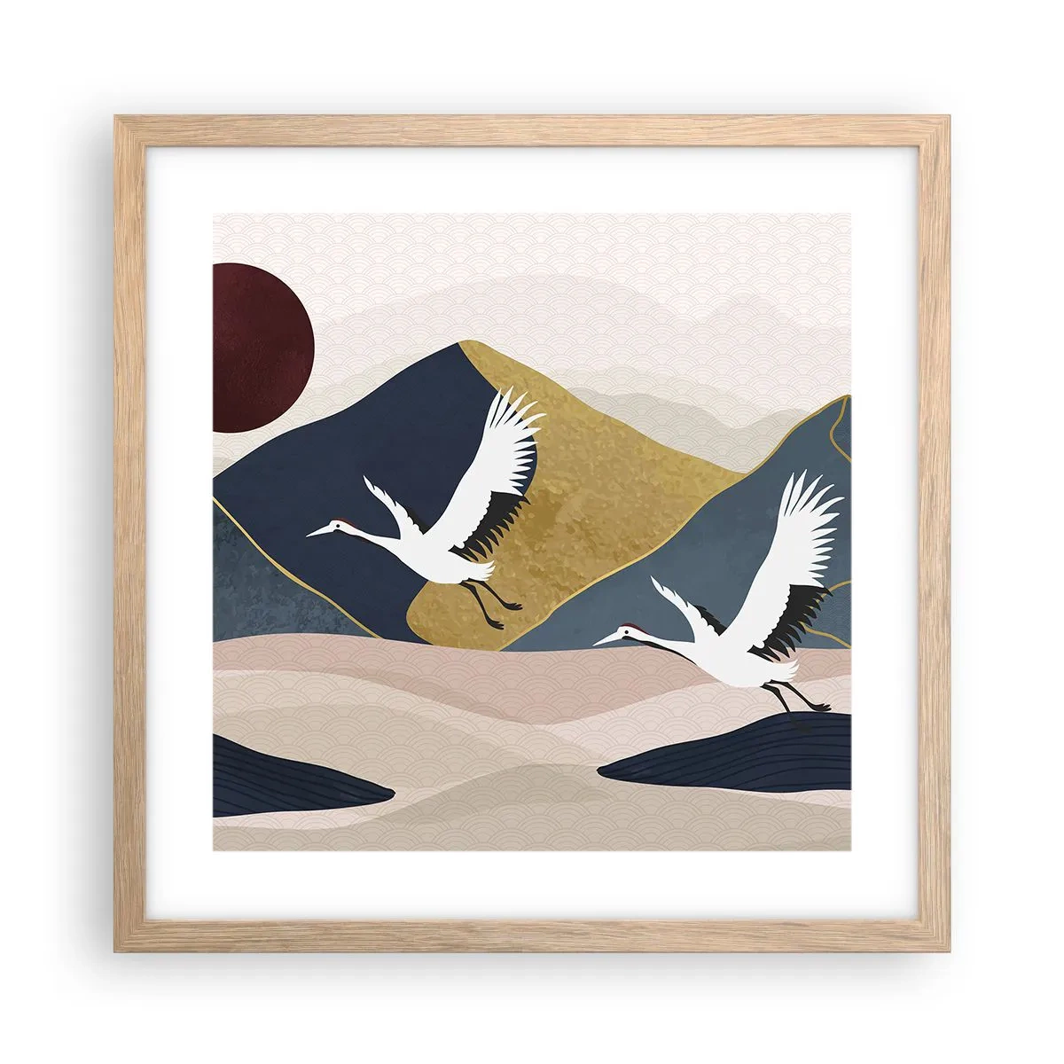 Plakat w ramie jasny dąb - I znowu ZLECIAŁ dzień - 40x40 cm