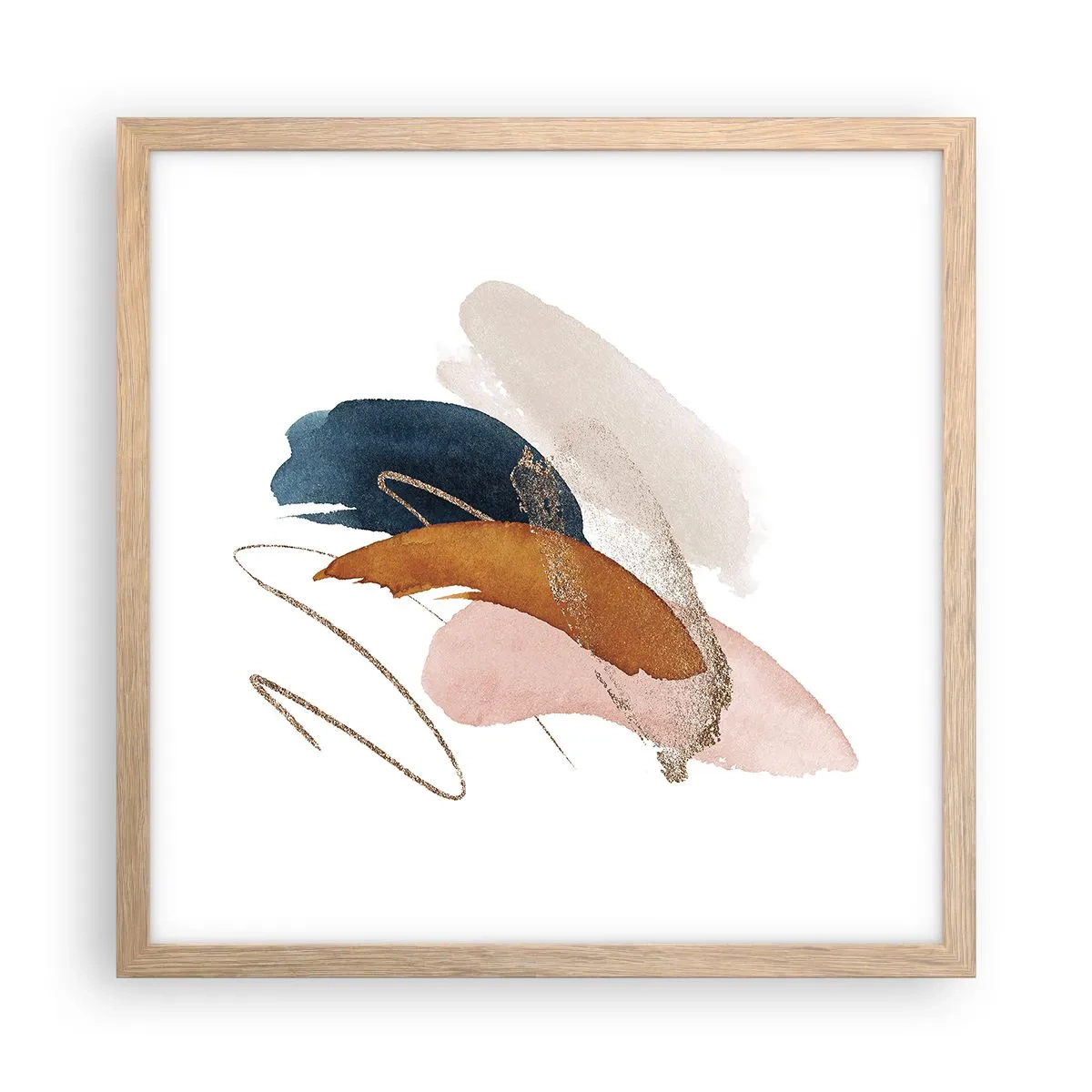 Plakat w ramie jasny dąb - Kompozycja uskrzydlona - 40x40 cm