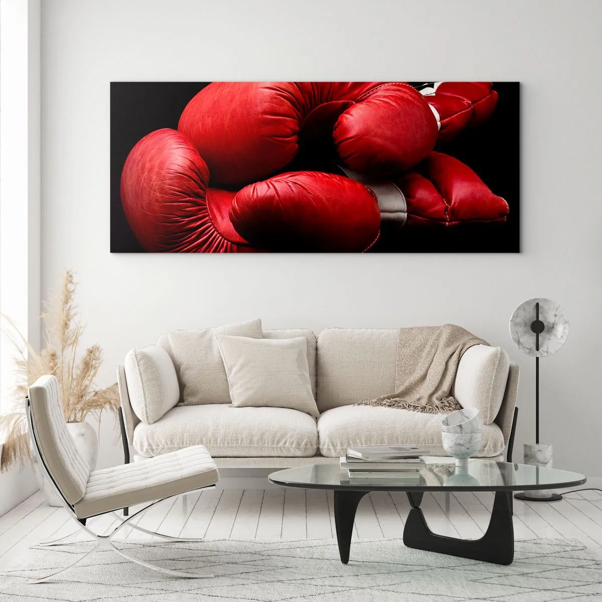 Obraz na szkle - Emocje walki za nami - 90x30 cm
