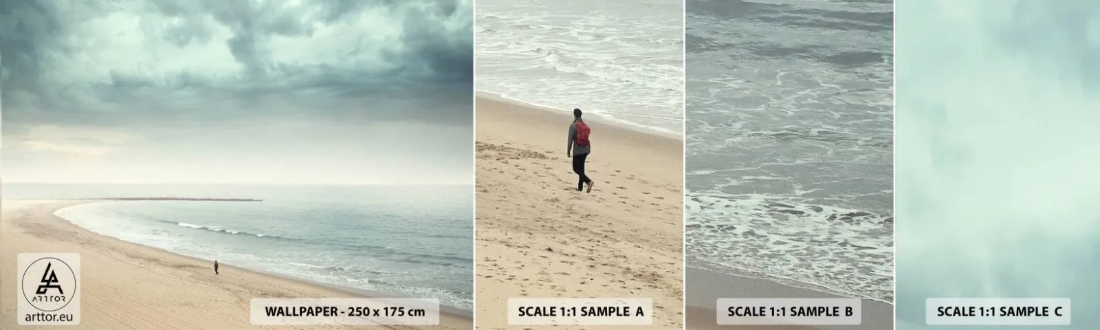 Fototapeta Próbka Standard Eco - w poszukiwaniu spokoju - Morze, Plaża, Spacer - 100x30 cm