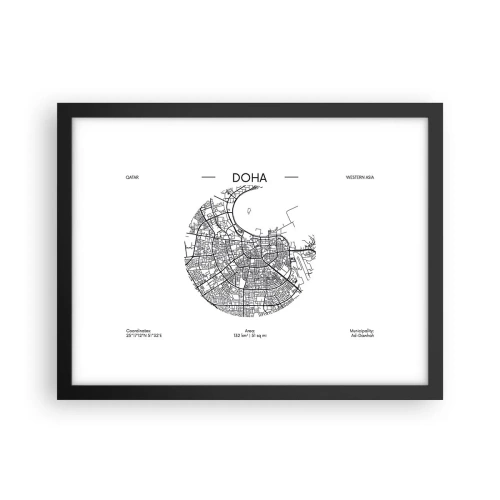 Plakat w czarnej ramie - Anatomia Dohy - 40x30 cm