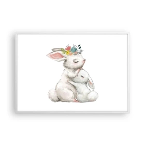 Plakat w białej ramie - Nie ma jak u mamy - 100x70 cm