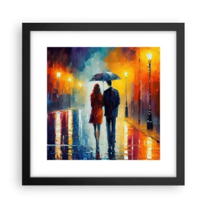 Plakat w czarnej ramie - Razem – kolorowa noc - 30x30 cm