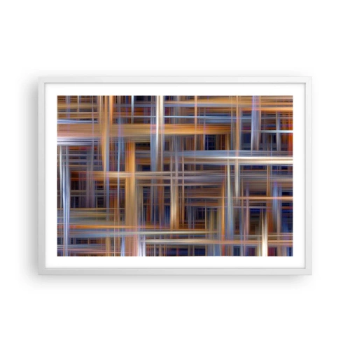 Plakat w białej ramie - Utkane ze światła - 70x50 cm