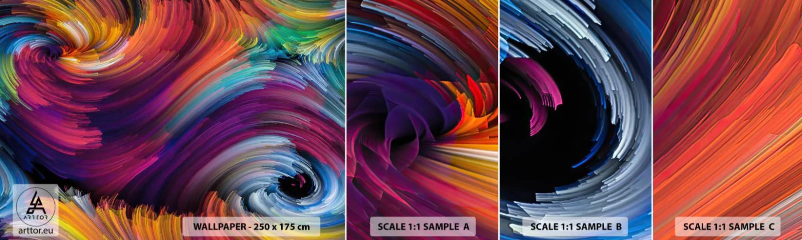 Fototapeta Próbka Samoprzylepna Deluxe Sticker - Początek nowego świata - Abstrakcja, Sztuka, Nowoczesny Wzór - 100x30 cm