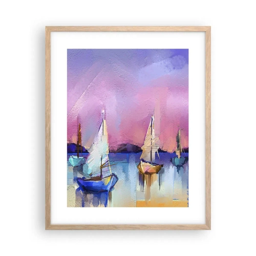 Plakat w ramie jasny dąb - Kierunek: szerokie wody - 40x50 cm