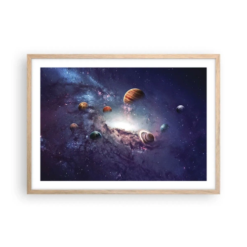 Plakat w ramie jasny dąb - Układ słoneczno-taneczny - 70x50 cm