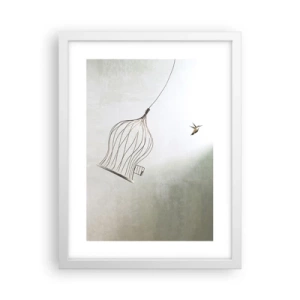 Plakat w białej ramie - W swoim żywiole - 30x40 cm