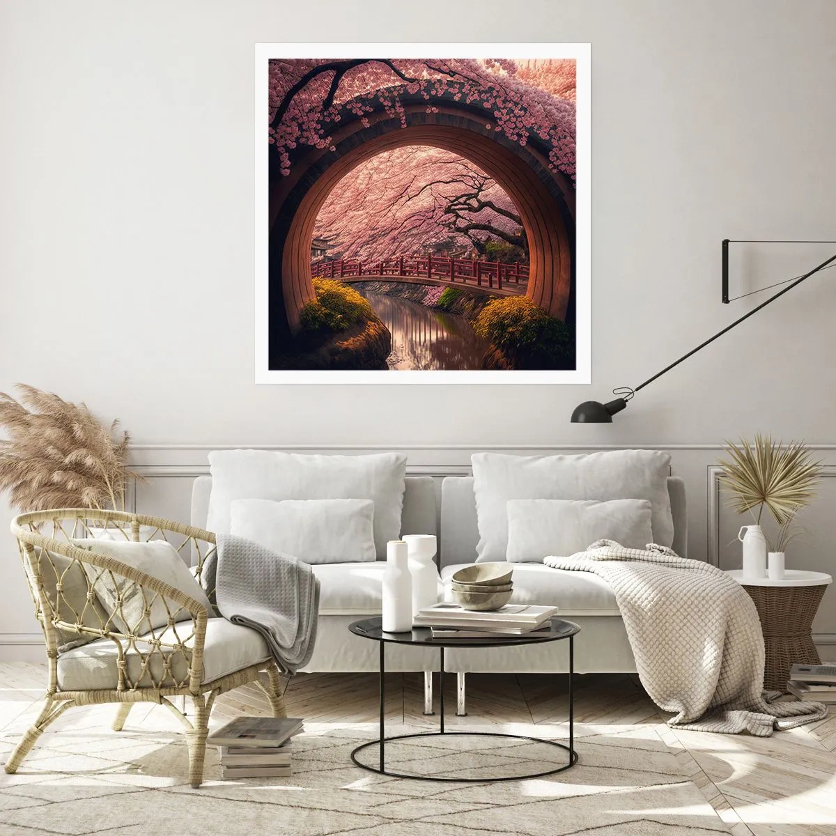Plakat - Japońska wiosna - 60x60 cm