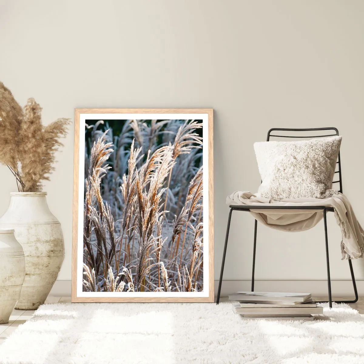 Plakat w ramie jasny dąb - Szronem ustrojone - 70x100 cm