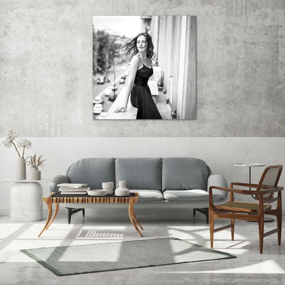 Obraz na szkle - Z pewnością paryżanka - 40x40 cm