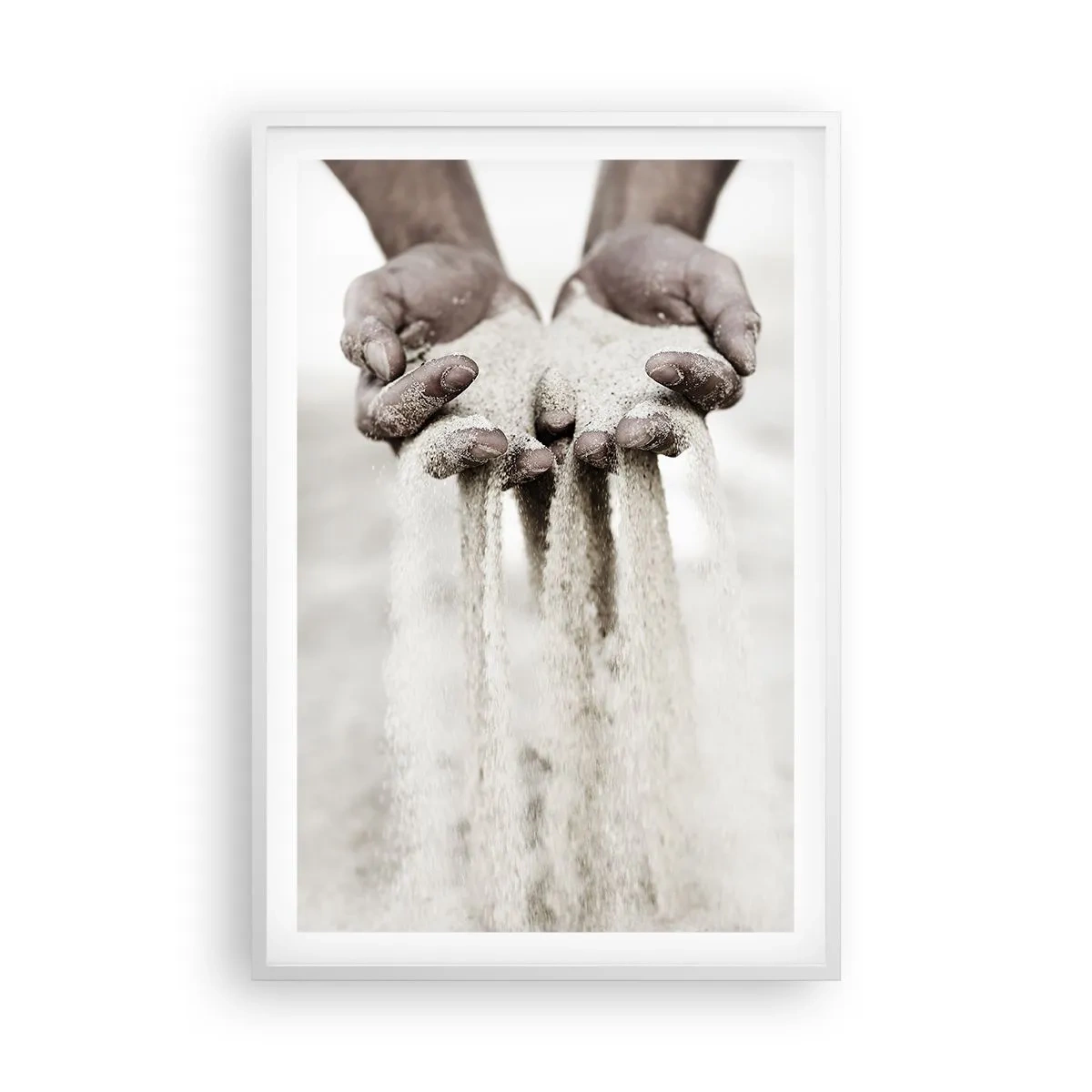 Plakat w białej ramie - Tymi rękoma… - 61x91 cm
