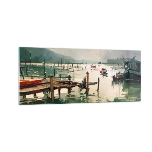Obraz na szkle - Oblane roztopionym księżycem - 100x40 cm