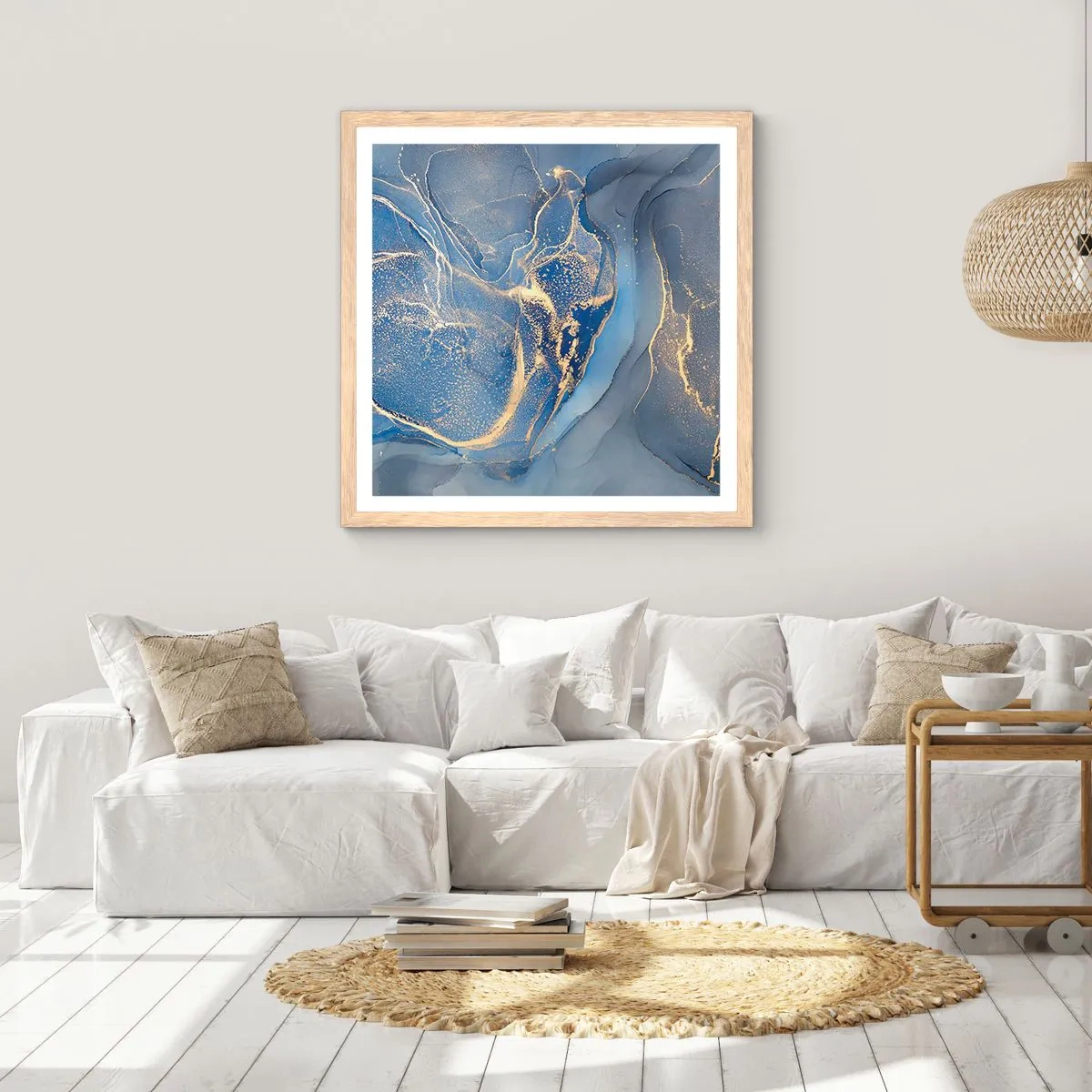 Plakat w ramie jasny dąb - Złoty pył - 30x30 cm