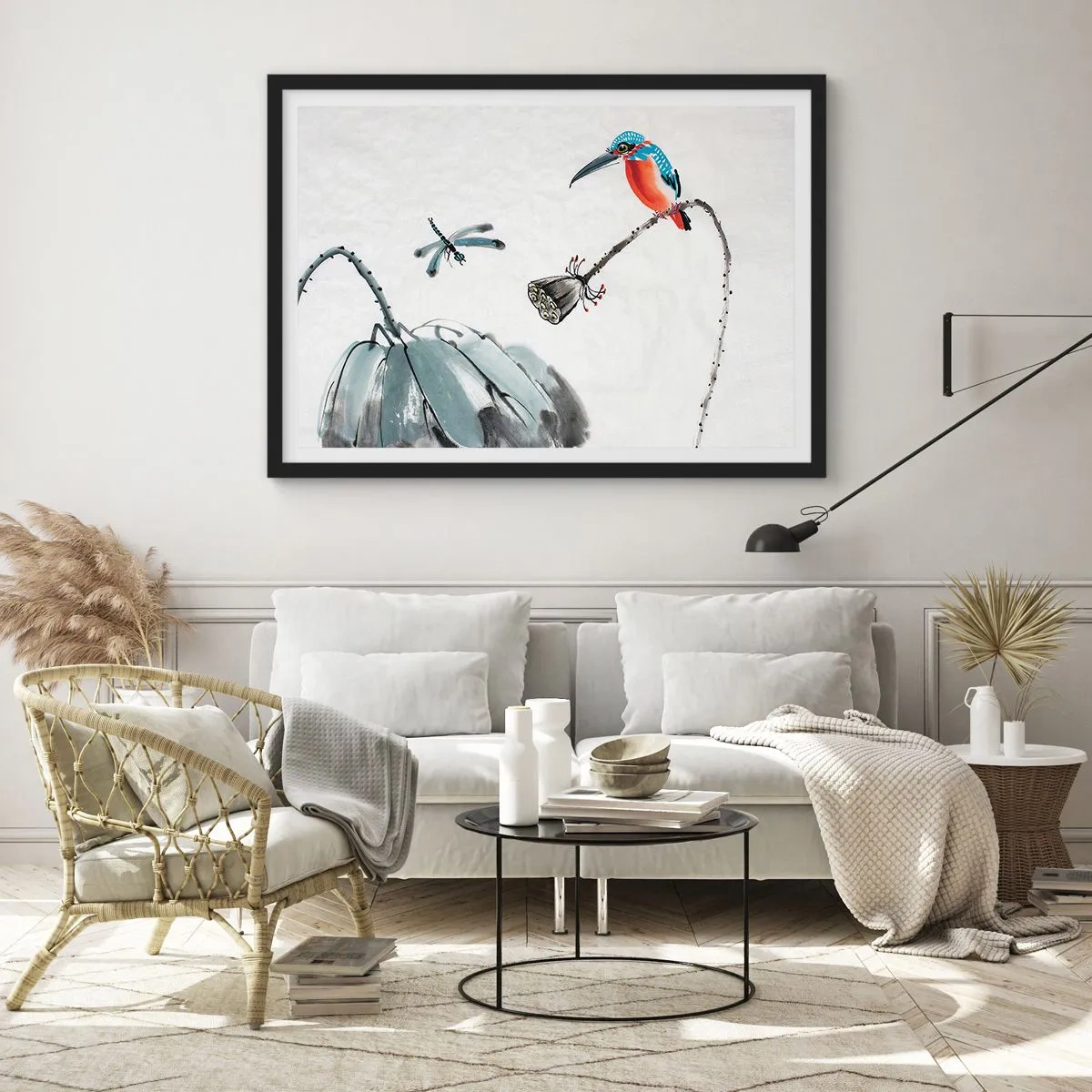 Plakat w czarnej ramie - Życie łąki - 40x30 cm