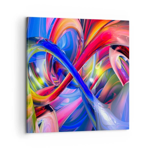 Obraz na płótnie - Taniec barw - 60x60 cm