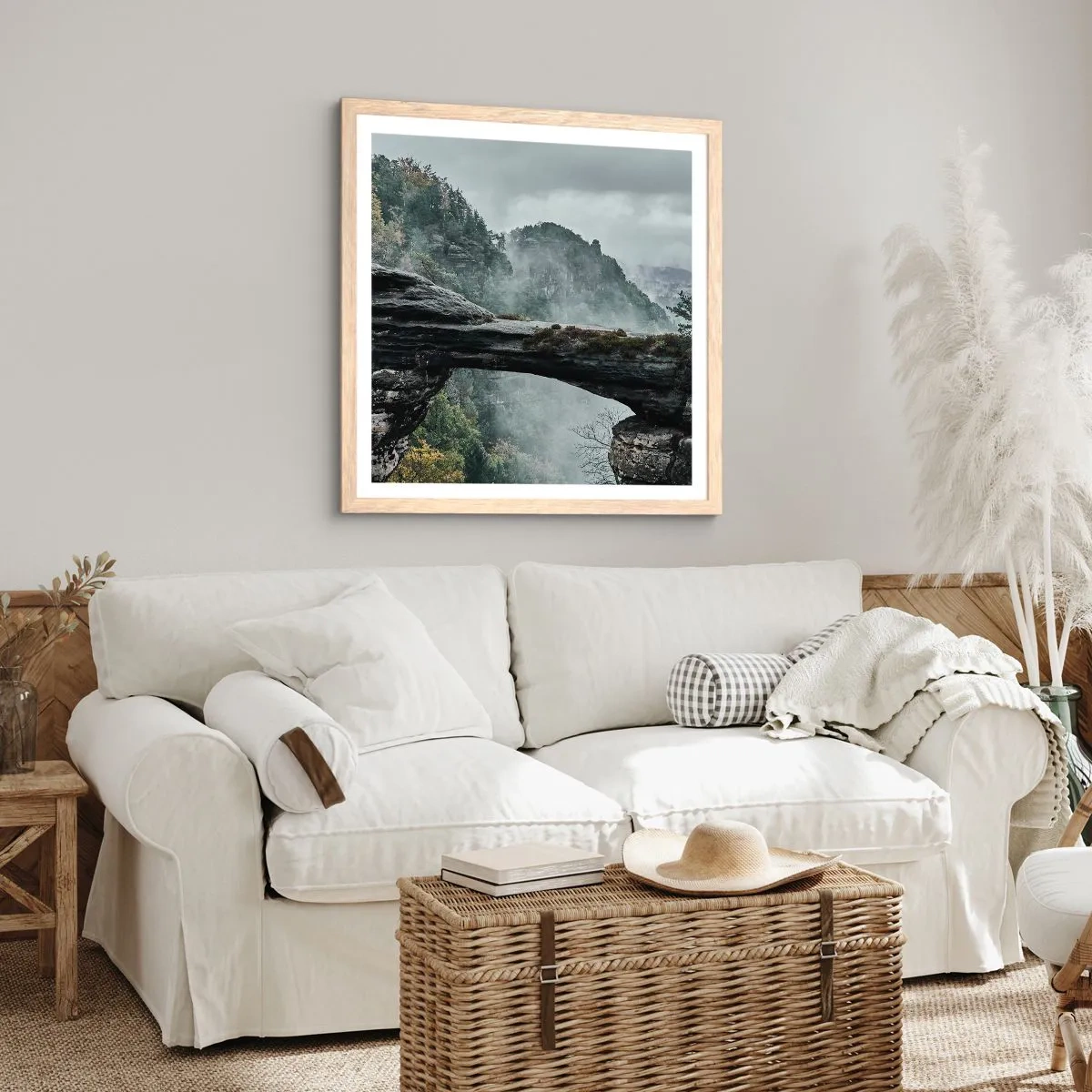 Plakat w ramie jasny dąb - Zaraz się zacznie przygoda - 50x50 cm