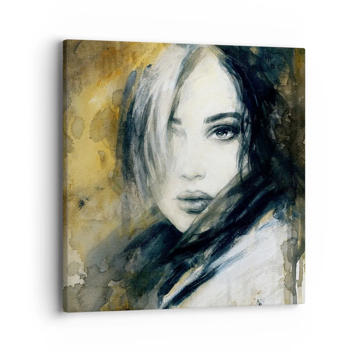 Obraz na płótnie - bardziej niewinna czy zmysłowa? - 40x40 cm