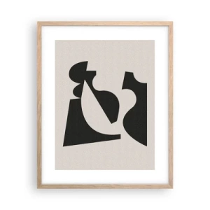 Plakat w ramie jasny dąb - Do samodzielnego składania - 40x50 cm