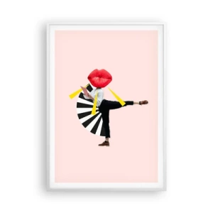 Plakat w białej ramie - Surrealistyczny pop-art - 70x100 cm